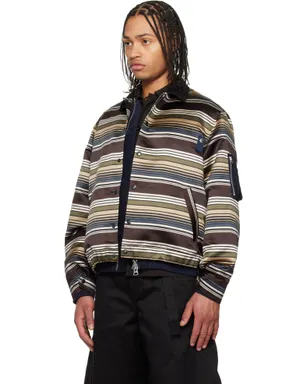 sacai ホリゾンタルストライプ ブルゾンジャケット - サムネイル4