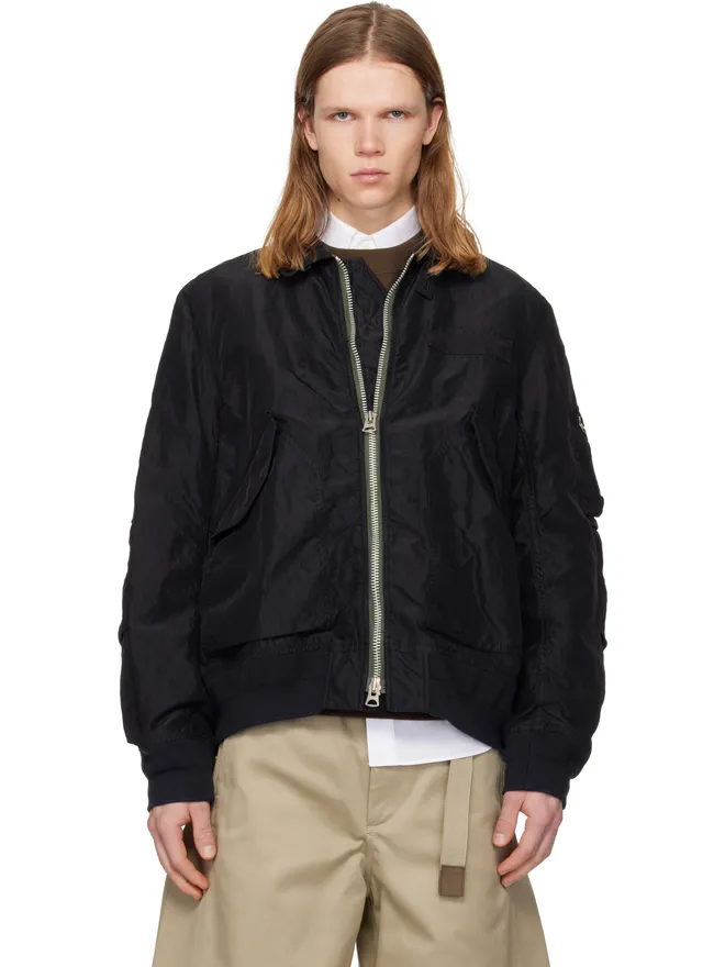 sacai sacai Treated Nylon Twill ブルゾン ボンバージャケットの商品画像