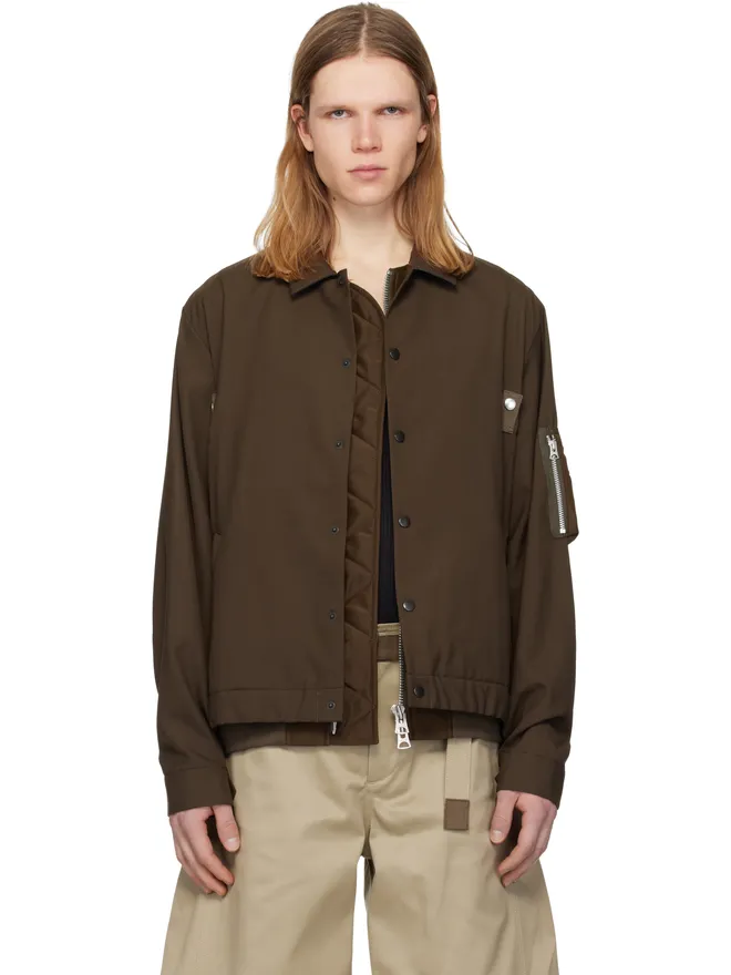 sacai sacai Suiting & Nylon Twill ボンバージャケットの商品画像