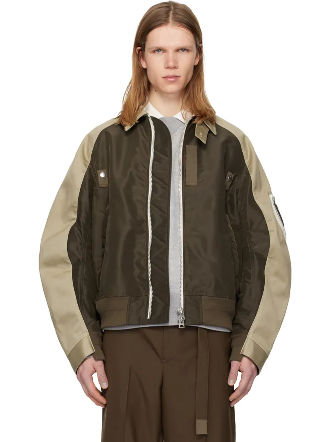 sacai sacai Cotton Chino & Nylon Twill ボンバージャケットの商品画像