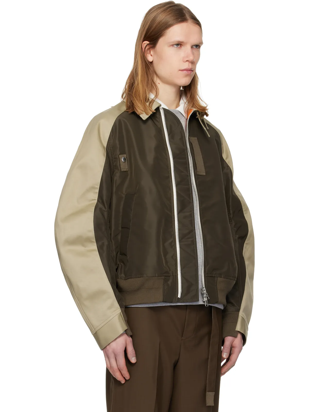 sacai Cotton Chino & Nylon Twill ボンバージャケット - 画像2