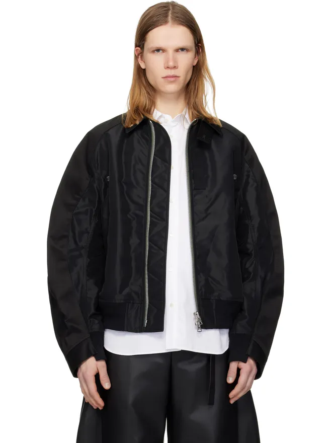 sacai sacai コットンチノ＆ナイロンツイル ボンバージャケットの商品画像