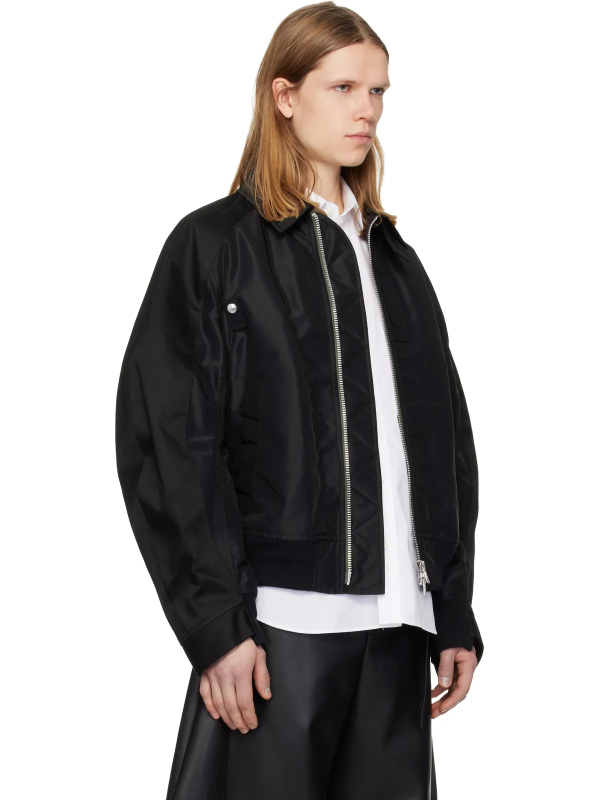 sacai コットンチノ＆ナイロンツイル ボンバージャケット - 画像2