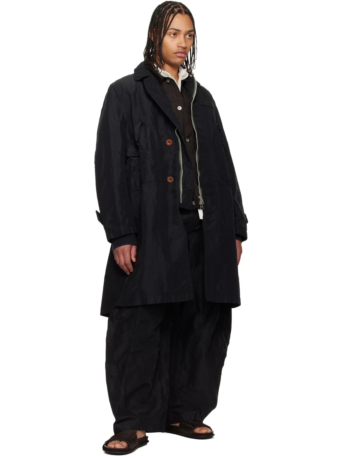 sacai トリーテッド ナイロンツイル コート - 画像4