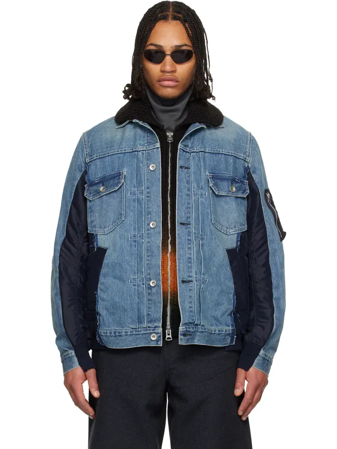 sacai sacai Nylon Twill & Denim ジャケットの商品画像