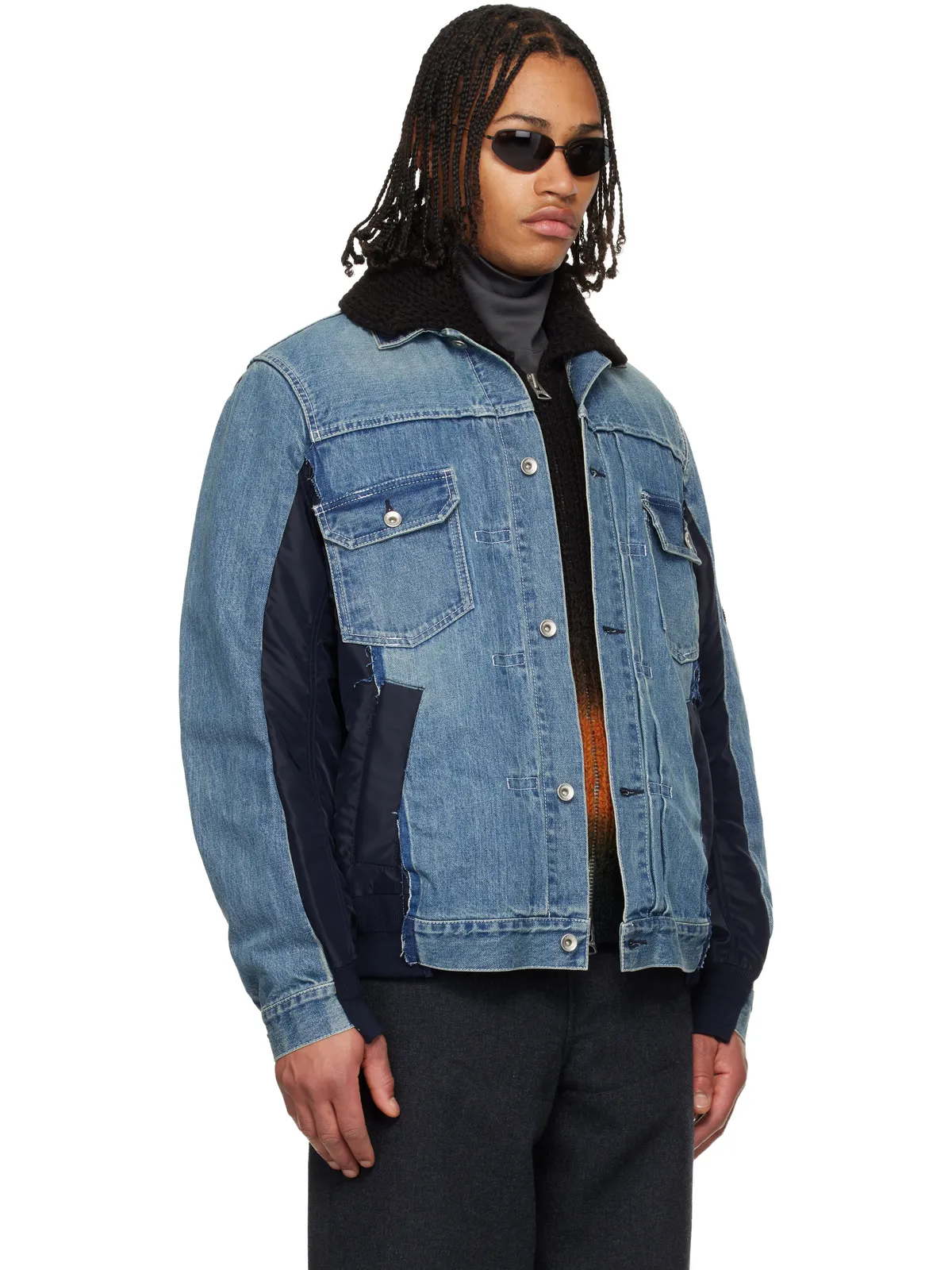 sacai Nylon Twill & Denim ジャケット - 画像2