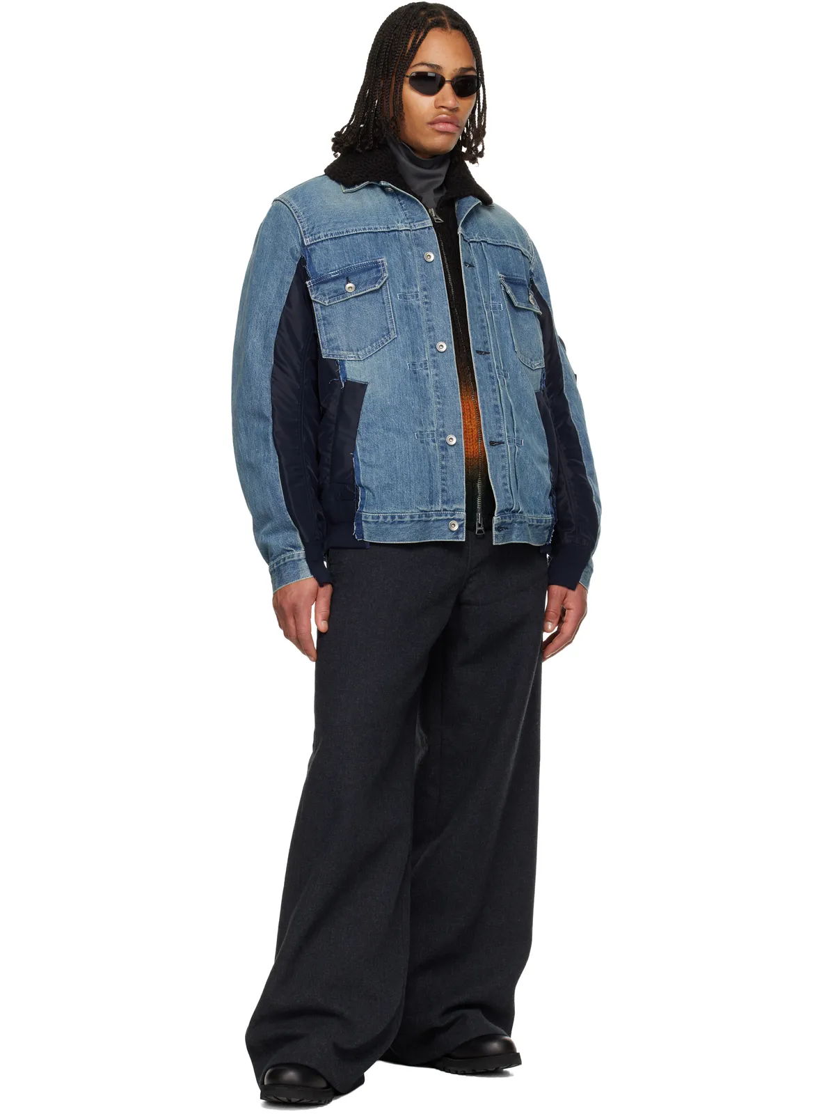 sacai Nylon Twill & Denim ジャケット - 画像4
