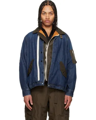 sacai Denim x Nylon Twill ブルゾン デニムジャケット - サムネイル1