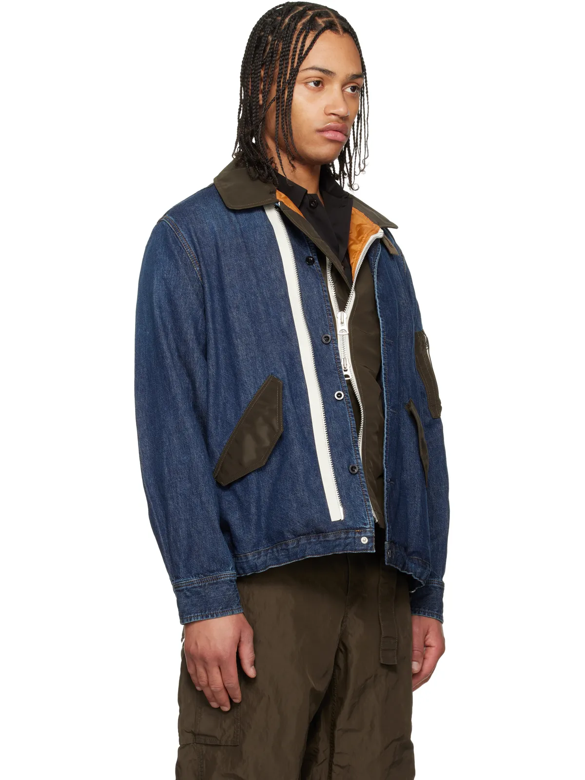 sacai Denim x Nylon Twill ブルゾン デニムジャケット - 画像2