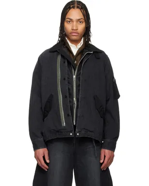 sacai ナイロンツイル デニムジャケット - サムネイル1
