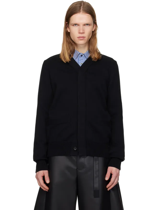 sacai sacai コットン カシミヤ ニットカーディガンの商品画像