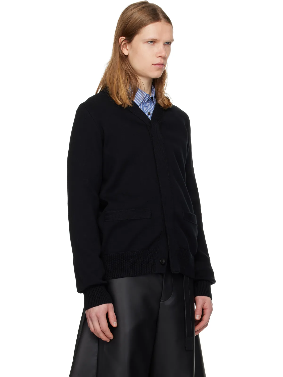 sacai コットン カシミヤ ニットカーディガン - 画像2