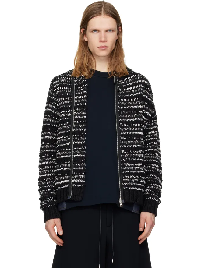 sacai sacai Mix Knit ブルゾン カーディガンの商品画像