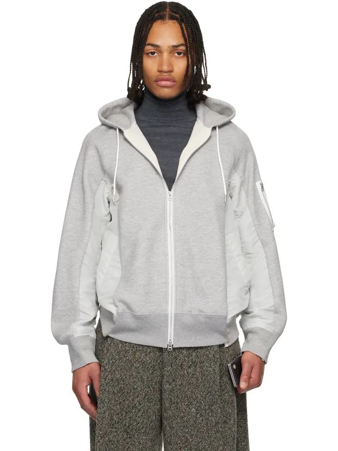 sacai sacai Sponge Sweat & Nylon Twill フーディの商品画像
