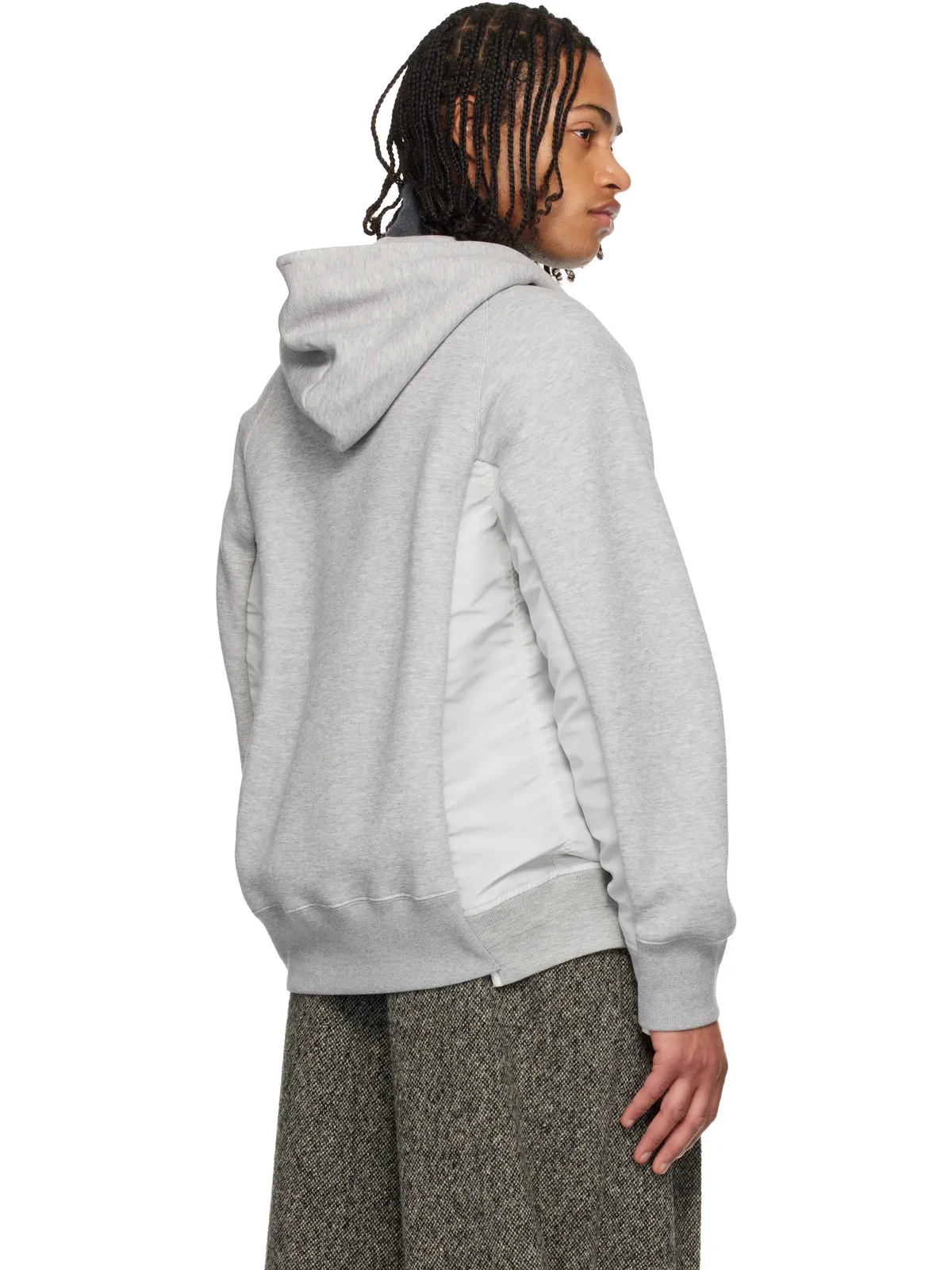 sacai Sponge Sweat & Nylon Twill フーディ - 画像3