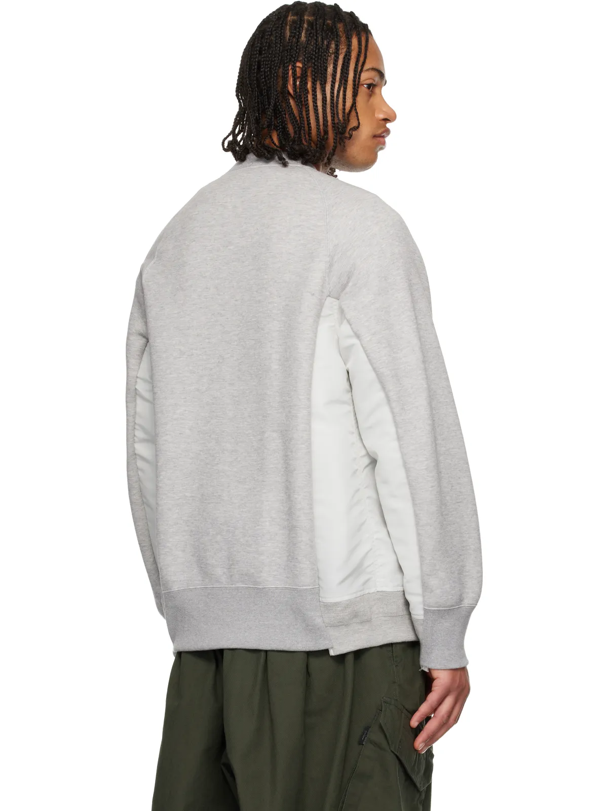 sacai Sponge Sweat & Nylon Twill スウェットシャツ - 画像3