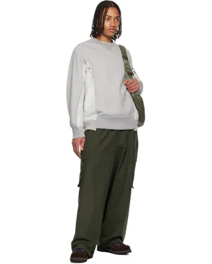 sacai Sponge Sweat & Nylon Twill スウェットシャツ - サムネイル4
