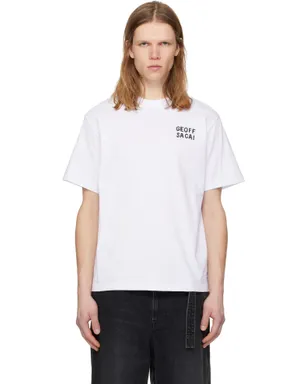sacai 'geoff sacai' エンブロイダリー Tシャツ - サムネイル1