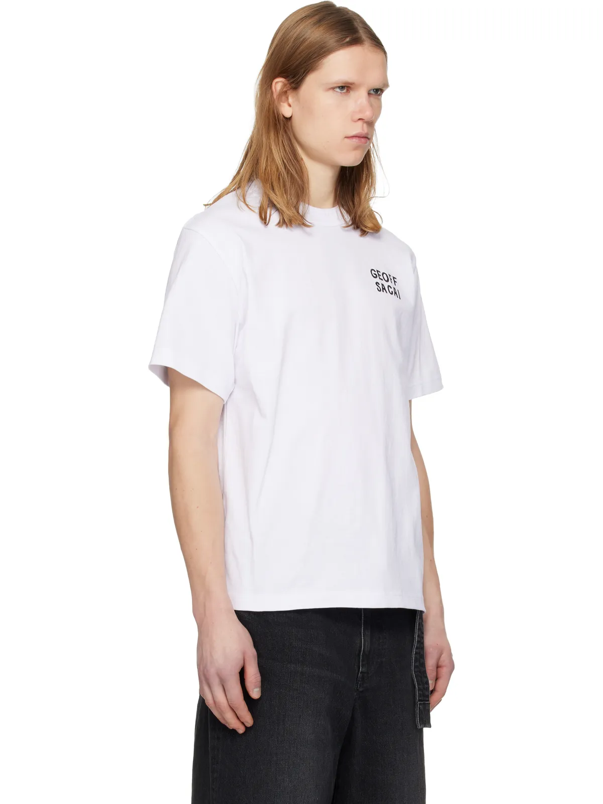 sacai 'geoff sacai' エンブロイダリー Tシャツ - 画像2