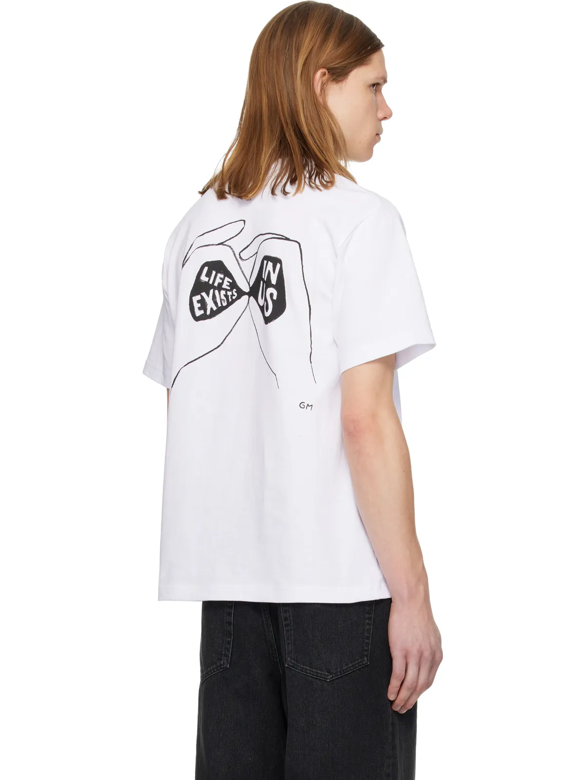 sacai 'geoff sacai' エンブロイダリー Tシャツ - 画像3