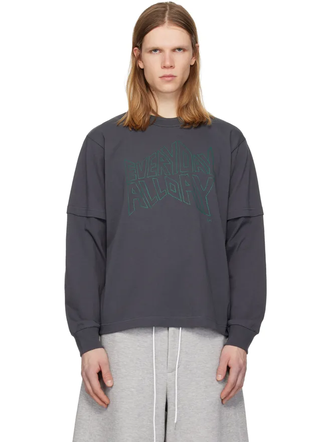 sacai sacai 'geoff sacai' プリント 長袖Tシャツの商品画像