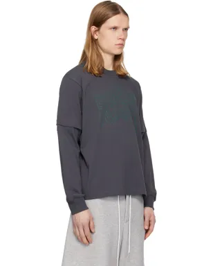 sacai 'geoff sacai' プリント 長袖Tシャツ - サムネイル2