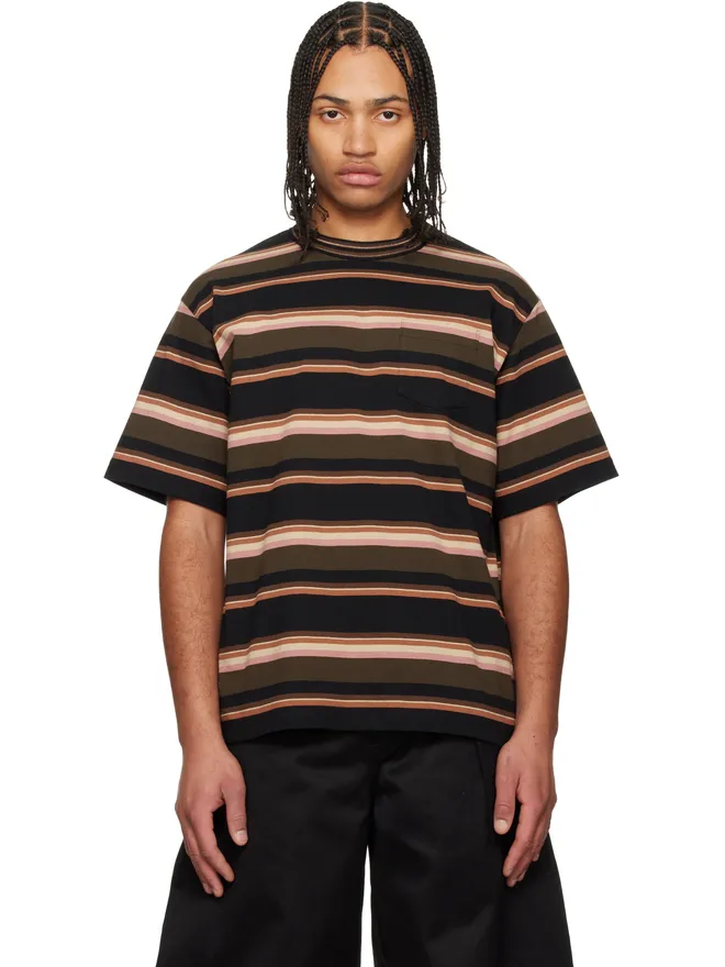 sacai sacai ホリゾンタルストライプ Tシャツの商品画像