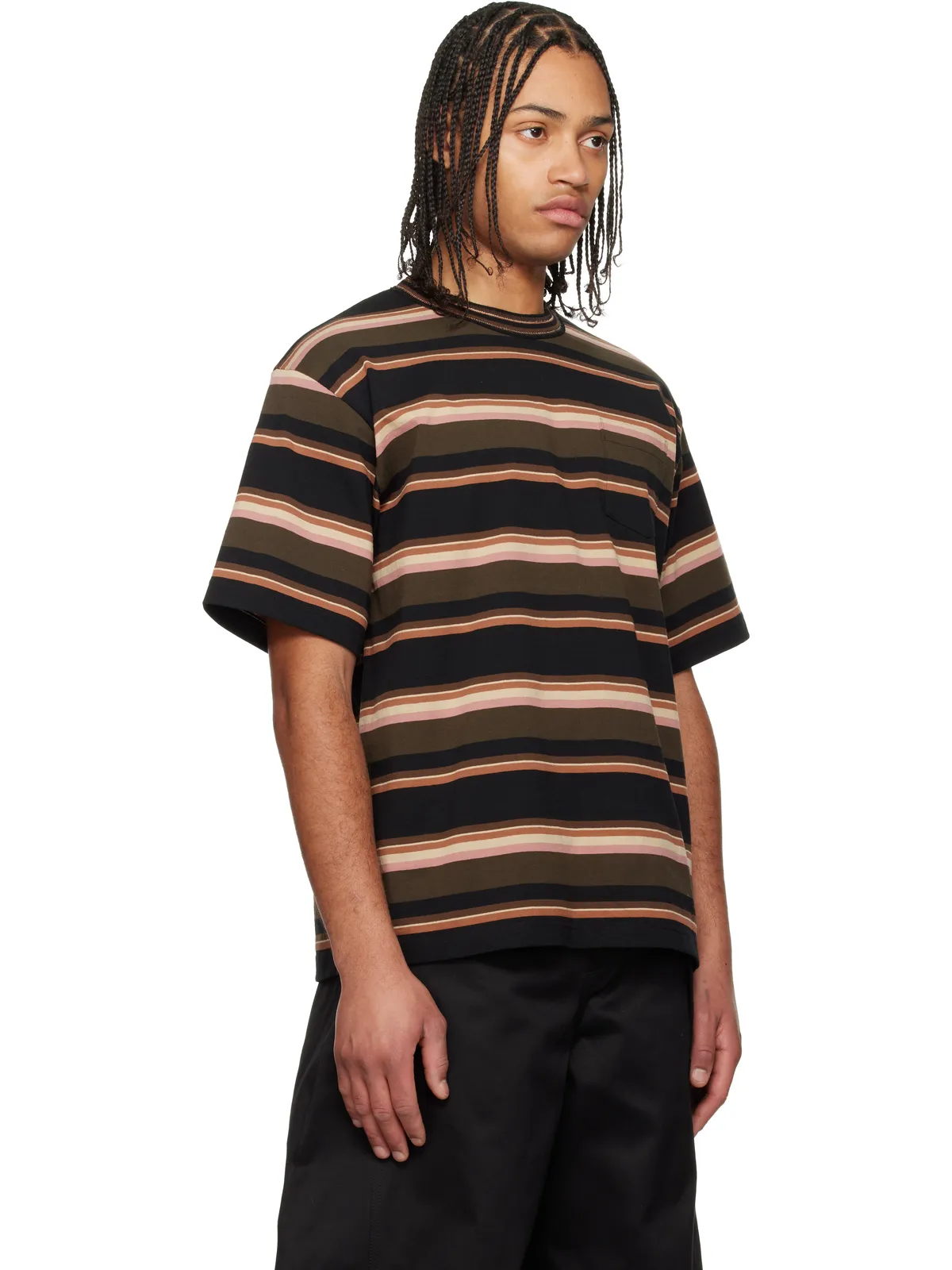 sacai ホリゾンタルストライプ Tシャツ - 画像2