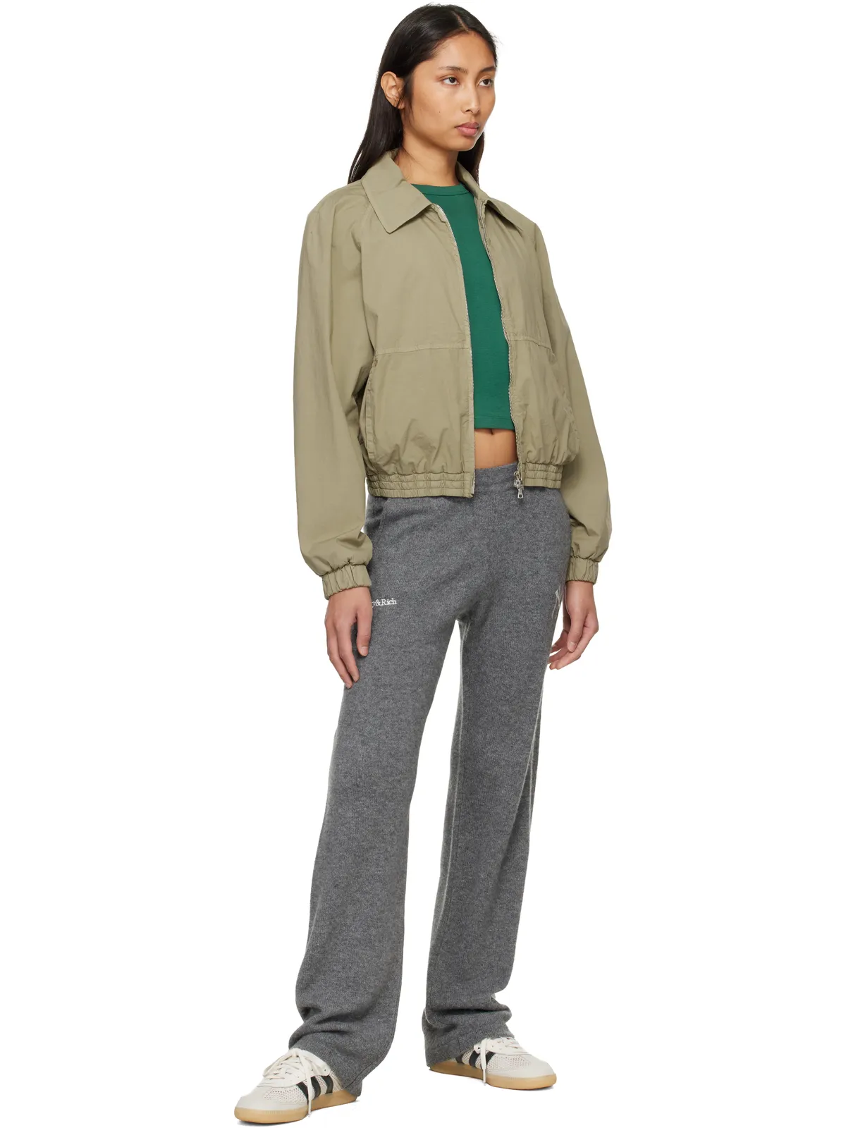 Sporty & Rich Heritage Yankees Serif カシミヤ ラウンジパンツ - 画像4