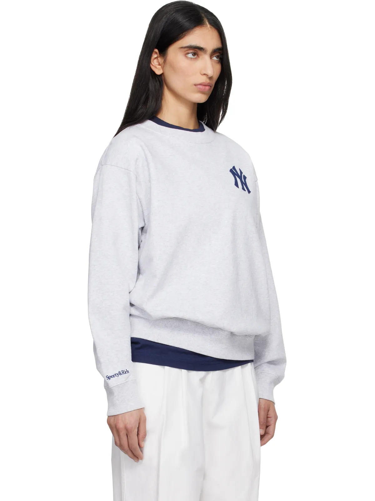 Sporty & Rich '47エディション Heritage Yankees Serif スウェットシャツ - 画像2