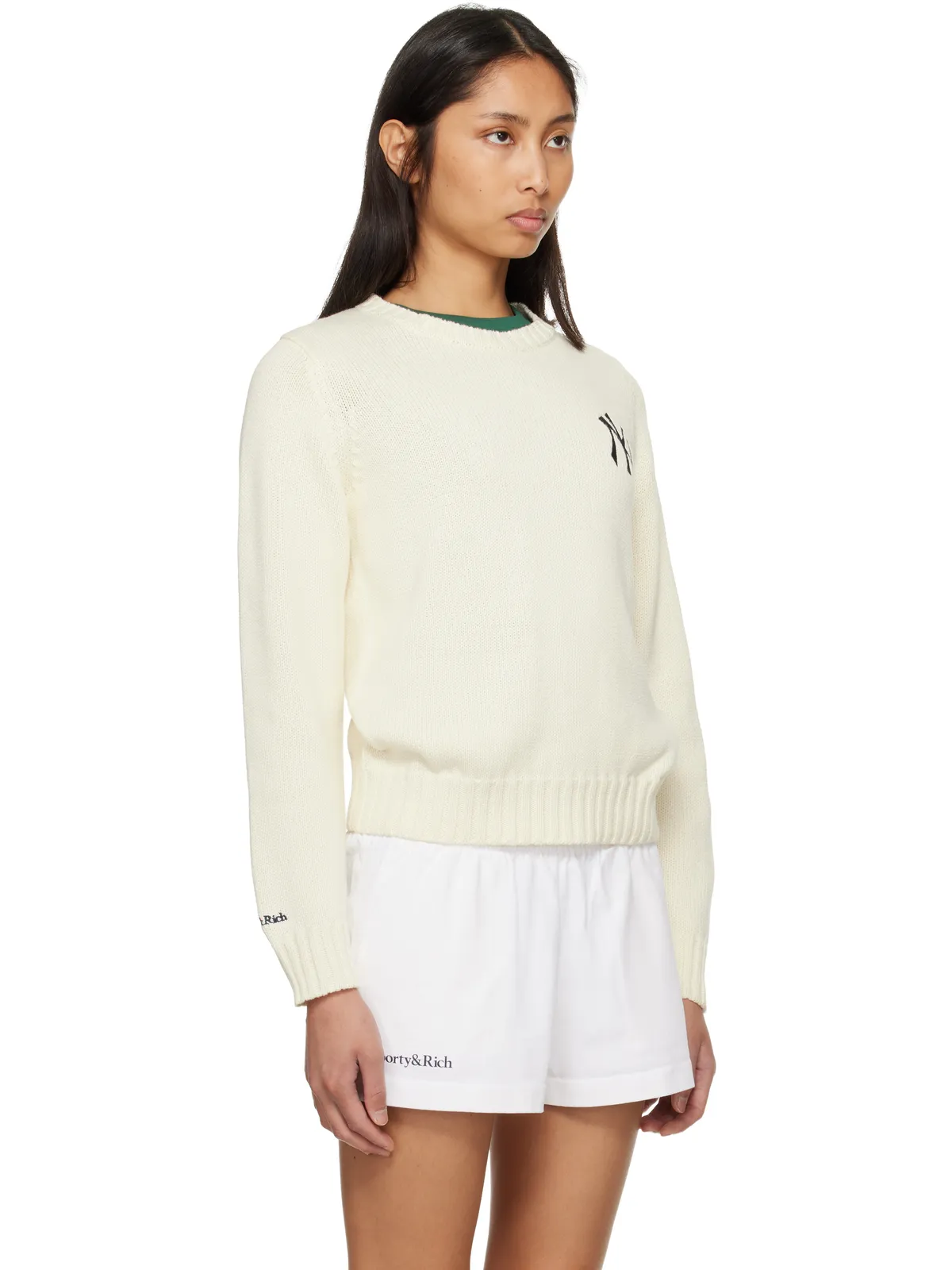 Sporty & Rich Heritage Yankees Serif Knitted セーター - 画像2
