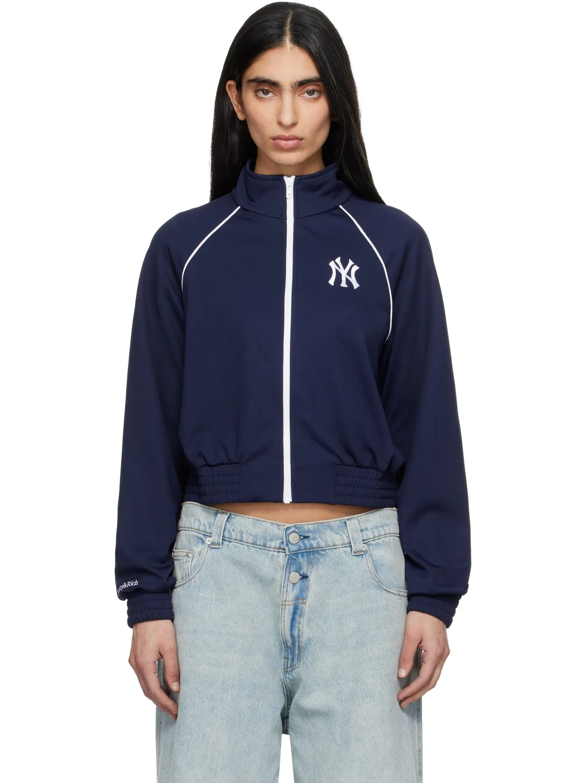 Sporty & Rich '47エディション Heritage Yankees Serif Retro トラックジャケット - 画像1
