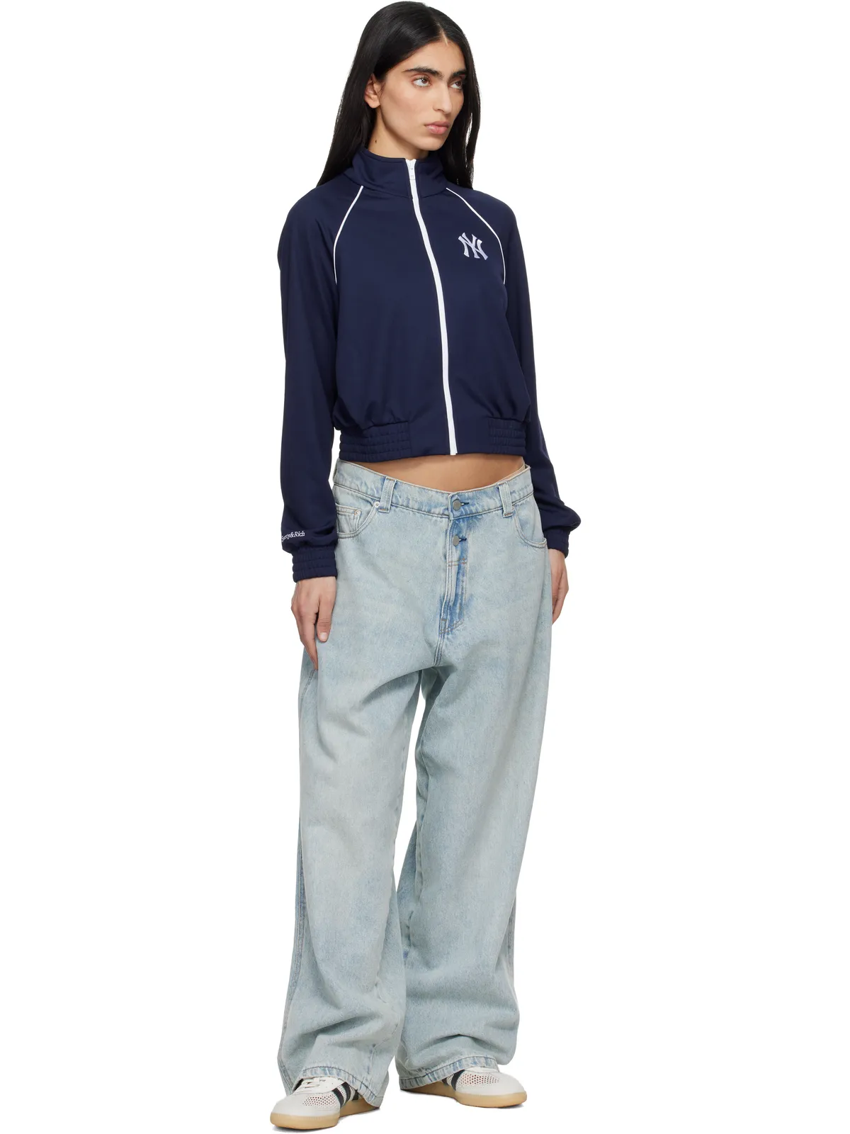 Sporty & Rich '47エディション Heritage Yankees Serif Retro トラックジャケット - 画像4