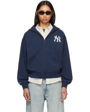 Sporty & Rich Heritage Yankees Serif ジップフーディ - サムネイル1