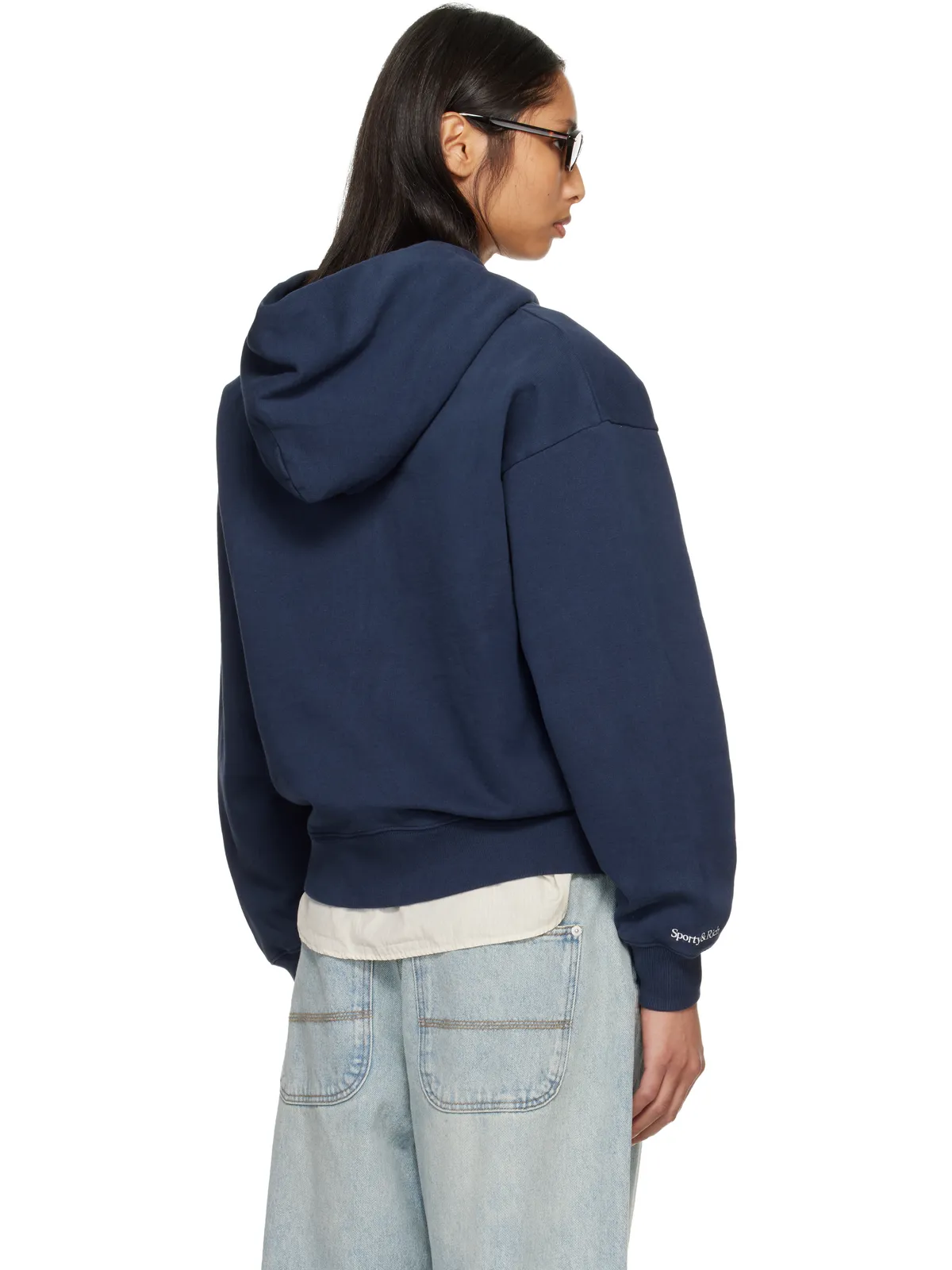 Sporty & Rich Heritage Yankees Serif ジップフーディ - 画像3