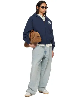 Sporty & Rich Heritage Yankees Serif ジップフーディ - サムネイル4
