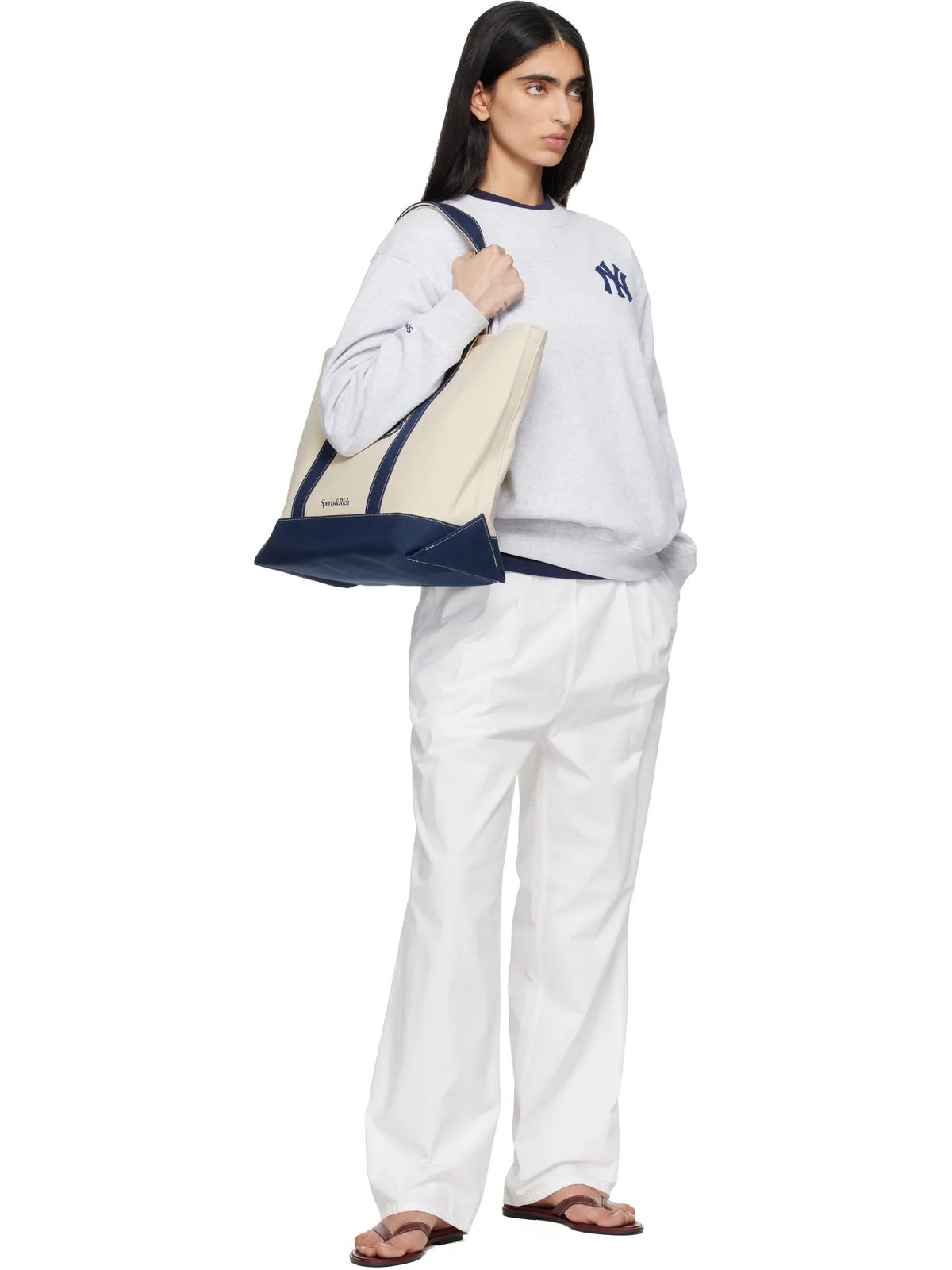Sporty & Rich '47エディション Yankees Curve トートバッグ - 画像4