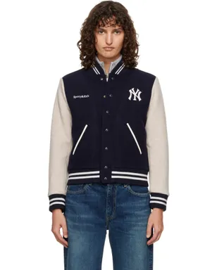 Sporty & Rich Yankees Curve ウール バーシティジャケット - サムネイル1