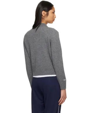 Sporty & Rich Heritage Yankees Serif カシミヤ ニットポロシャツ - サムネイル3