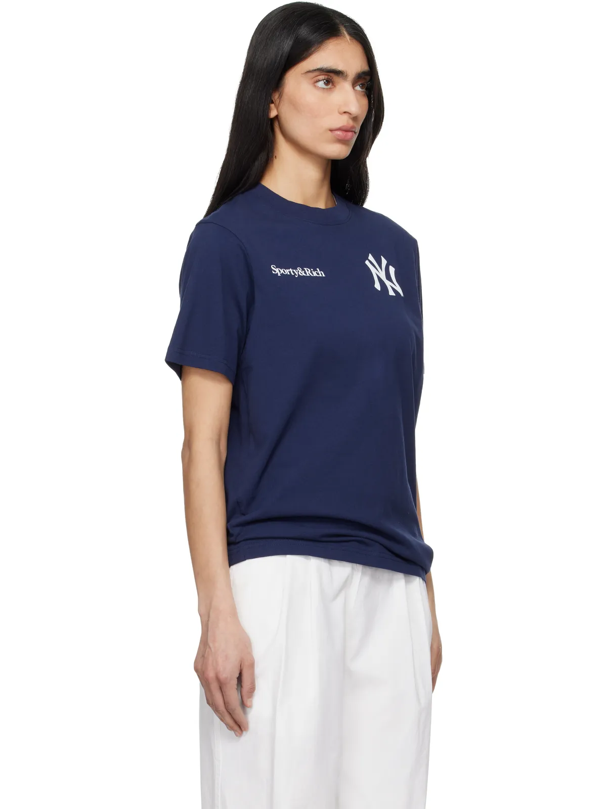 Sporty & Rich '47エディション 'Yankees' Curve Tシャツ - 画像2