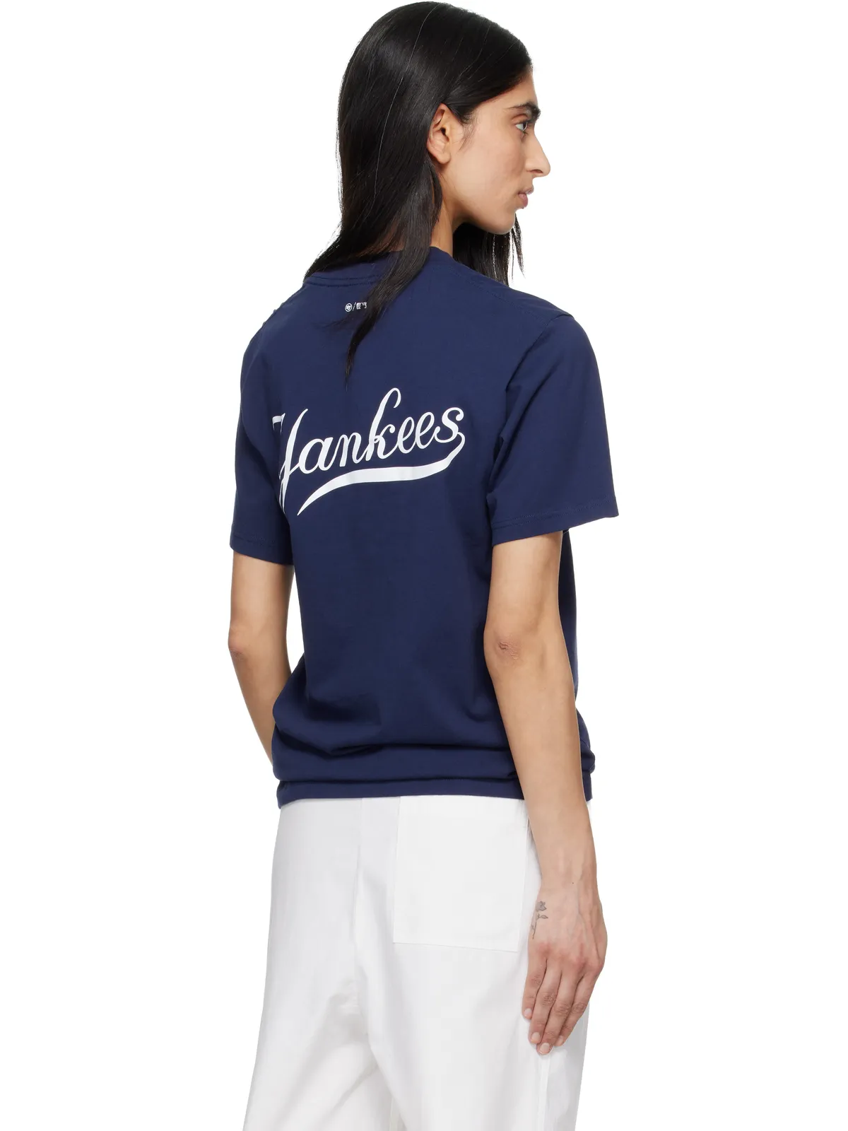 Sporty & Rich '47エディション 'Yankees' Curve Tシャツ - 画像3