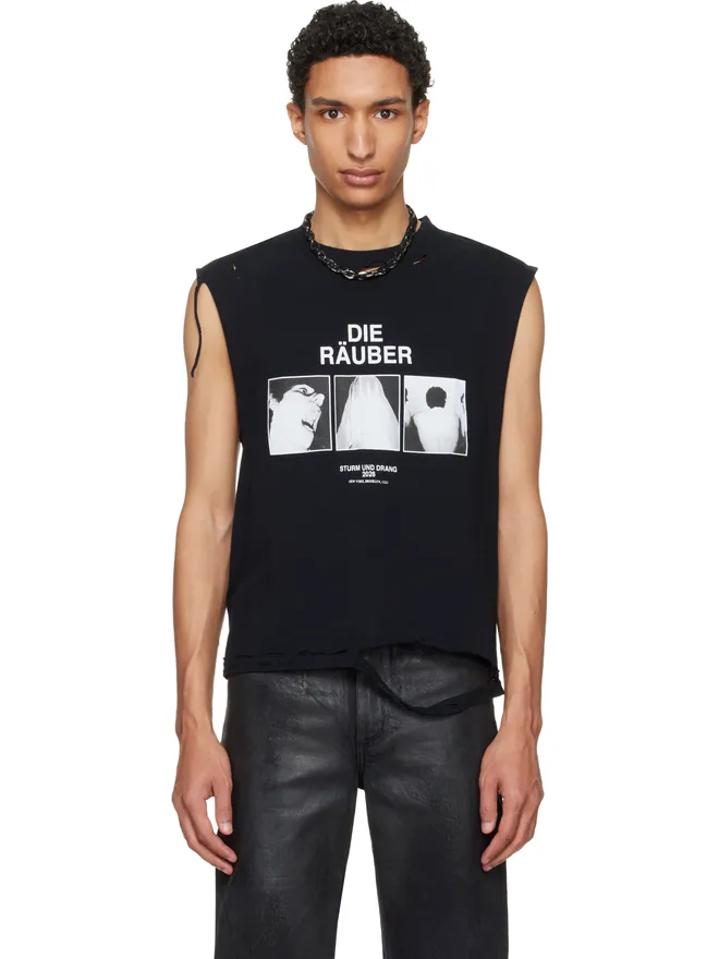HYACYN HYACYN EET 'Die Raeuber' Cotton Distressed タンクトップの商品画像