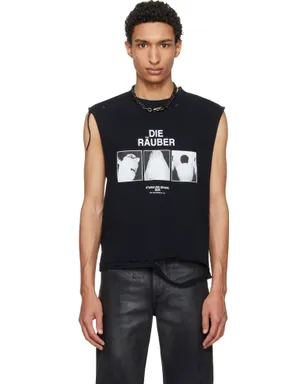HYACYN EET 'Die Raeuber' Cotton Distressed タンクトップ - サムネイル1