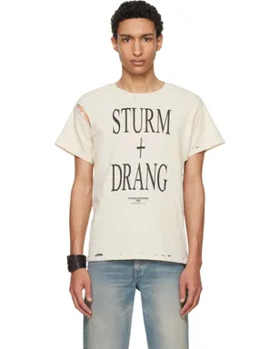 HYACYN EET Stains Distressed ‘Sturm und Drang’ Tシャツ - サムネイル1