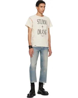 HYACYN EET Stains Distressed ‘Sturm und Drang’ Tシャツ - サムネイル4