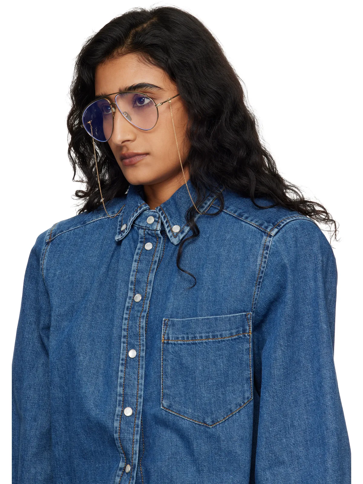 Gucci オーバーサイズ アビエイターメガネ - 画像4