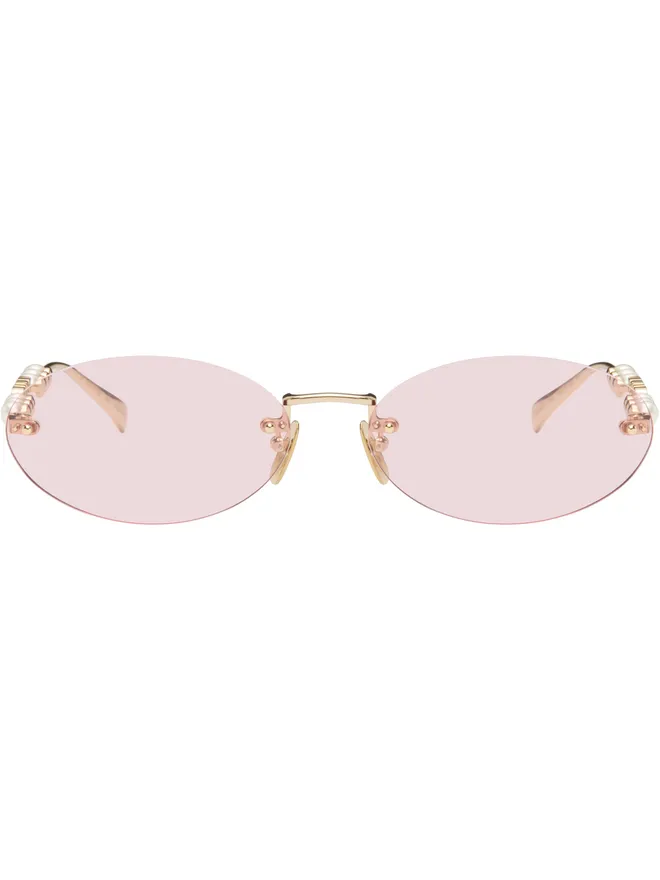 Gucci Gucci フェイクパール オーバルフレーム サングラスの商品画像