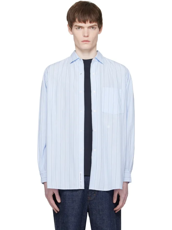 nanamica nanamica Regular Collar Stripe Wind シャツの商品画像