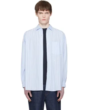 nanamica Regular Collar Stripe Wind シャツ - サムネイル1
