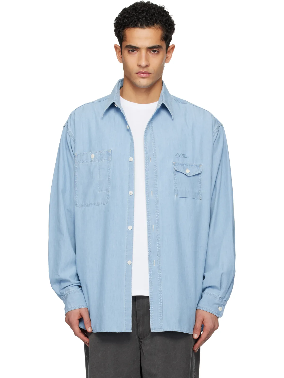 nanamica OOAL Regular Collar シャンブレーシャツ - 画像1